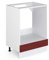 Vicco Herdumbauschrank R-Line, Bordeaux Hochglanz/Weiß, 60 cm ohne Arbeitsplatte