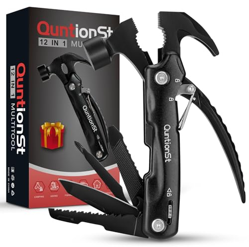 Geschenke für Männer, 12-in-1-Hammer-Multitool, Strumpffüller für Männer, Weihnachtsstrumpffüller für Erwachsene, Vater, Ehemann, Freund, Camping-Essentials, Herren-Geschenk für ihn,