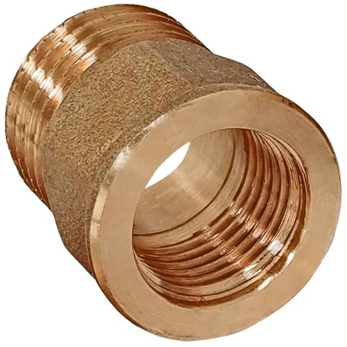 MegaHaustechnik Reduzier Nippel aus Messing Außengewinde AG 1 x 3/4 Zoll Innengewinde IG reduziert Gewinde Fitting Trinkwasser geeignet Reduzierung Verbinder Verschraubung Kupplung Rohr Adapter