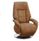 Cavadore TV-Sessel Edinburgh / Fernsehsessel mit manuell verstellbarer Relaxfunktion / 74 x 114 x 77 / Lederoptik: cognac