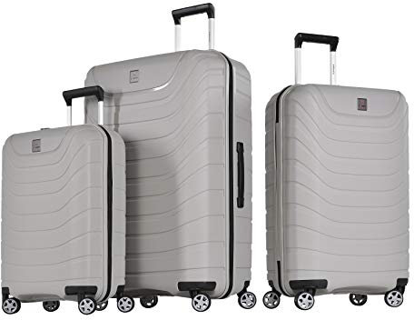 Probeetle by Eminent Koffer-Set Voyager XXI 3-teilig Hartschalenkoffer super leicht & robust 4 leise Doppelrollen Reisegepäck Grau