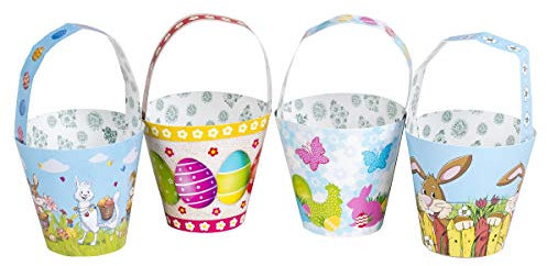 4x Eimer - gemischt - Osterhase - Osterdeko zum selber befüllen - Osternester für Ostereier -