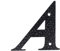 Numeri civici 0-9 lettere A-H rivestiti in nero, numeri civici da parete, numeri da parete, numeri per porte da camera stile rustico effetto ferro battuto, Nero