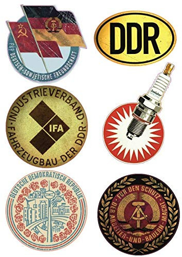 #767 / DDR Aufkleber SET 3 Breite je 6,5cm VEB IFA DDR Oldtimer MINOL Retro Vintage Isolator Osten für ZT IFA Fortschritt Landmaschine Traktor Trabant Barkas GAZ UAZ Lada Niva Russe Simson usw.