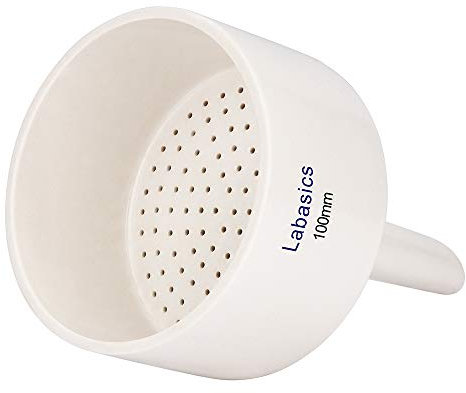Labasics Entonnoir Buchner en Porcelaine 100 mm, Filtre Entonnoirs en Porcelaine Buchner OD 10 cm DI 9 cm pour Laboratoire