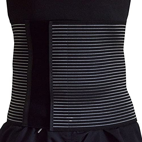 BODYPERFECT Bauchgurt nach geburt Bauchband nach der Operation Postpartum Gürtel für Damen Rückenstütze des Bauchbandbinders Einstellbare Verschlusshöhe 24 cm (Schwarz, M)