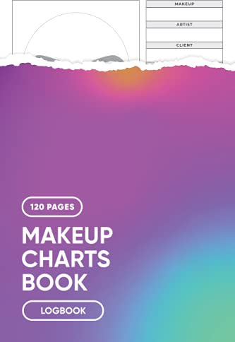 Makeup Charts Book: Blank Makeup Face Chart Worksheets for Makeup Lovers to Organize and Plan their Designs, Face with Opened Eyes Sheet - Perfect for ... Students & Makeup Artists - 6” x 9” 120 Pages