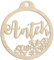 Happenings-Decorations Personalisierte Weihnachtskugel aus Holz, graviert, Geschenk für die Feiertage, jeder Name, hängende Baumdekoration, natürliches Dekor (Modell 4)