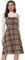 Allegra K Women's St. Patrick's Day Costumes Dress Plaid Pinafore Dress Sleeveless Button Decor Pinafore Vintage Overall Tartan Cami Midi Dresses Brown M