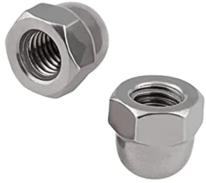Merriway BH07652 Domed Cap Nut Bright Zinc Plated Steel M6, Silver (20PCS)