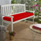 KISAA Living 2 Seater Water Resistant Outdoor Bench Pad Seat Cushion Garden Furniture Comfortable Removable Cover, Water Resistant Garden Bench Cushion (Red)