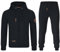 MOOSELINE Herren Jogginganzug Trainingsanzug Sportanzug mit Leder Patch (5XL, Schwarz)