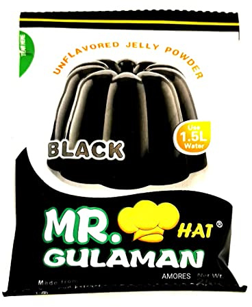 Pack of 3 Mr. Gulaman Unflavoured Jelly Powder Made from Seaweed Extract Black Gulaman 25g