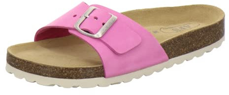 AFS-Schuhe 2112, pantofole da donna alla moda, in vera pelle di alta qualità, Made in Germany, Nubuck fucsia, 38 EU