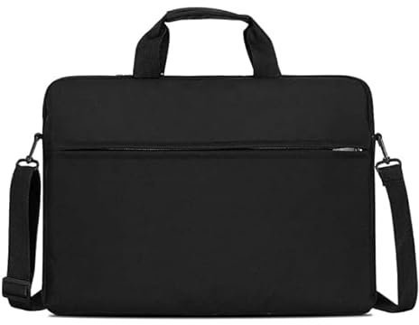 FATASH 14 Inch Laptop Sleeve Case | Waterproof Slim Shoulder Messenger Briefcase Bag with Handle, Padded Strap & Accessories Compartment for Work Compatible MacBook HP Dell Lenovo Asus Acer - Black