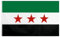 Wudaizhi Drapeau de la Syrie en Polyester de 90 * 150 cm, Drapeau de la République Arabe syrienne avec Trois étoiles, Drapeau syrien en Plein air aux Couleurs Vives pour la décoration de fêtes et de