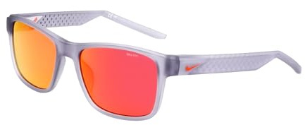 NIKE Brille Größe 53 mm Matte Wolf Grau, Rot Mirror, Eye SIZE: 53 BRIDGE: 17 Horizontal MEASUREMENT: 53 Vertical MEASUREMENT: 39 1