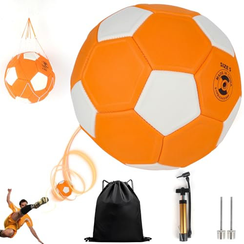 Hojalis Fußball Curve Ball, Curve Ball Fussball Größe 5, Eva Gummi Swerve Ball Fußball, Flexibler Fußball Kurvenball für Kinder, Kinderfussball für Outdoor Spiele Geschenk für Kinder
