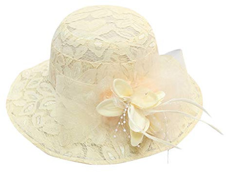 NIUREDLTD Damenhut Organza Hut Hochzeit Sonnenhut Blumen Strandhut Anlasshut Brauthut Strohhüte Sommerhut Damen Hüte Damen Sommer Hut Hut Damen Elegant