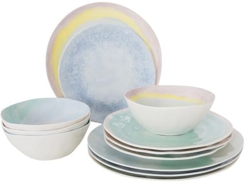 Bo-Camp - Pastel Collection - Vajilla - Barfleur - 12 Piezas