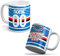 quickgadget Idea Arredo Casa Regalo Tazza Sport in Ceramica Sport per Tifoso Calcio Sampdoria, Personalizzato con Nome e Numero