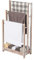 COSTWAY Handtuchständer freistehend, Handtuchhalter Holz mit 3 Handtuchstangen & unterer Ablage & Kippschutz, Trockenständer braun für Badezimmer, Hotels (weiß)