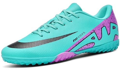 WOWEI Botas de Fútbol Hombre Profesionales Zapatillas de Fútbol Spike Aire Libre Niños Hombre Calzado de Fútbol Atletismo Atletismo Training Zapatos de Fútbol Tacos (Moon-1, 44EU)