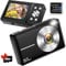 Digital Camera FHD 1080P 44MP Compact Digital Camera 2.4 Compact Camera with 16X Digital Zoom, 1 Battery, 32GB Card for Beginner Teenagers Black