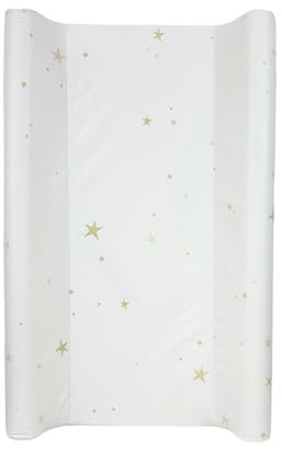 BabyDam Luxury SuperMax - Fasciatoio anti-rotolamento, a cuneo, facile da pulire, 70 x 45 cm, colore: beige/bianco