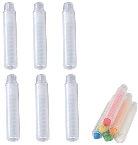 Transparent Kreidehalter Für Tafelkreide, Kunststoff Kreidehalter, 6 Stück Drehbar Verstellbarer Kreidehalter, Staubfreie Kreide Mit Kreidehalter, Verstellbarer Kreide Holder, Kinder Kreidehalter