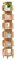 TONFEION Massivholz Drehbares Bücherregal, 360 °Display Standregal Holzregal Bodenstehendes Bücherregale, Multifunktionaler Aufbewahrung Regal für Kinder & Erwachsene (6 Etagen)