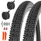RUHUO 2-Pack 26 X 1.95 Die Reifen & Der Schlauch, 26 Inch Von Mountainbike Aus, Falten Sie Den Reifen Eines Fahrrads Mit Reifen & üBerfahrenem GeläNderad (Black)