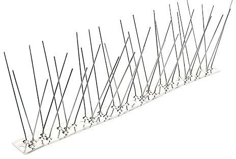 Yardwe Stainless Steel Bird Spikes for Garden Orchard Aerial Spikes to Keep Birds Away Easy to Install No Maintenance Required