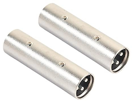 kekaa Adaptateur XLR Mâle à Mâle, Coupleur de Connecteur XLR 3 Broches Mâle à 3 Broches Mâle, Adaptateur de Ligne de Microphone -2 Paquets