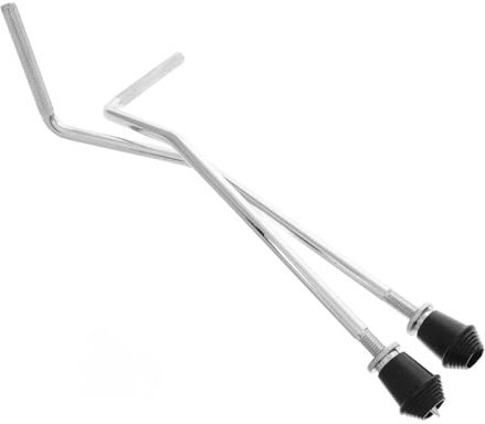 JUMPLAWN 2stücke Trommelbein-standfüße Anti-rutsch Metall Drum Legs Stabiler Stand Für Schlagzeug Installieren Elegantes Silbernes Design Zubehör Für Percussion-instrumente