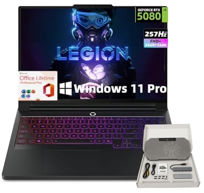 Lenovo Legion Pro 7i Gaming Laptop, NVIDIA GeForce RTX 5080 16GB GDDR7, Ultra 9 24-Core (fino a 2,7 GHz), display OLED da 16'' 2560x1600 240 Hz, Windows 11 Pro, Office Pro Lifetime (64 GB DDR5 | SSD