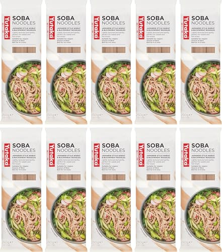 Yutaka Soba Noodles 250g (Pack of 10) | Authentic Japanese Buckwheat Noodles | Light, Earthy & Versatile | Perfect for Hot Soups or Cold Salads | Vegan