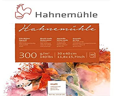 Aquarellblock Hahnem?hle matt 30x40cm10 Blatt [Spielzeug]