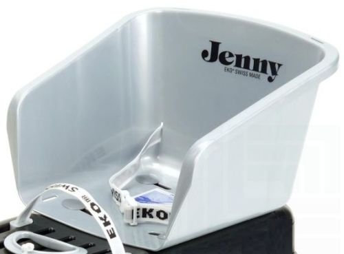 EKO Schlittensitz Jenny in Silber, Rückenlehne für Holzschlitten, Schlittenaufsatz