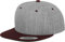 Flexfit Unisex Classic Snapback 2-Tone Cap Kappe, Heather Grey/Maroon, One Size