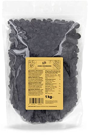 KoRo - Jumbo Weinbeeren 1 kg - Blaue Weinbeeren ohne Zucker und Schwefel in Vorteilspackung