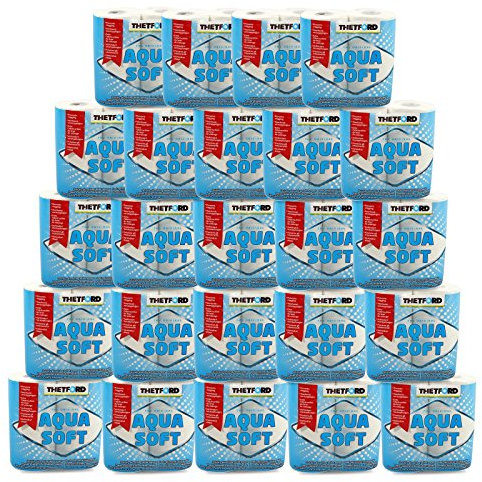 Thetford Aqua Soft Lot de 96 rouleaux de papier toilette spécial camping