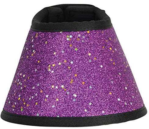 HYIMPACT DAZZLE NEOPREN HUFGLOCKEN - PFERD PONY KOLBEN REITSPORT - LILA GLITZERND, FULL