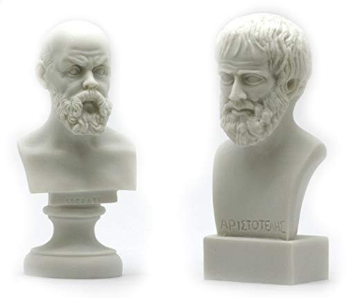 Sokrates & Aristoteles Griechische Philosoph Brustumfang Head Set Statue Skulptur