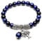 JSDDE Natural Gemstone Tree of Life Stretch Bracelet, Reiki Healing Crystal Beads Bracelet Jewelry (Blue Tiger Eye)