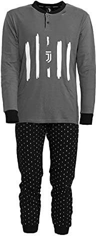 PIGIAMA UOMO JUVENTUS UFFICIALE INVERNALE (S/46, ANTRACITE)