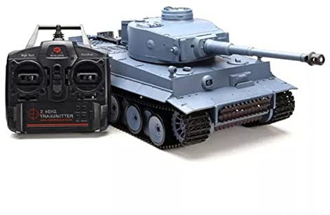 Henglong 1:16 German Tiger I RC Tank with IR Battle System - Shoots Plastic BB’s with Smoke and Sound