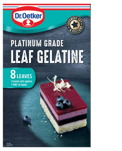 Dr. Oetker Platinum Grade Leaf Gelatine, 13 g (Pack of 1)