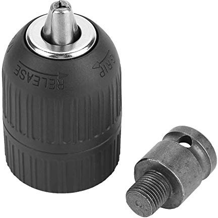 Mandrin de perçage, mandrin de perçage sans clé 2-13 mm 1/2 -20UNF avec adaptateur de mandrin 1/2 pour conversion de clé à chocs