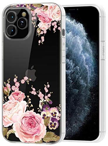 Yerebel iPhone 11 Pro Max Case 2019 Cute Case, Clear Flexible Bumper TPU Soft Rubber Silicone Cover Phone Case for iPhone 11 Pro Max 6.5 inch (rose flower)